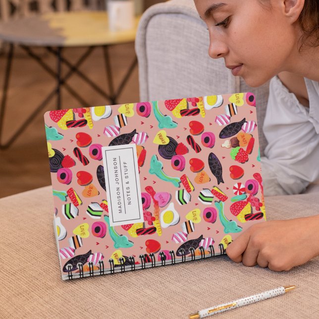 Cute valentines you're so sweet pink candy & heart notebook (Creator Uploaded)