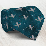 Cute Vampire Bat Green Tie<br><div class="desc">A cute little vampire bat just hanging out against a teal green moonlit sky. Fun for Halloween. Original art by Nic Squirrell.</div>