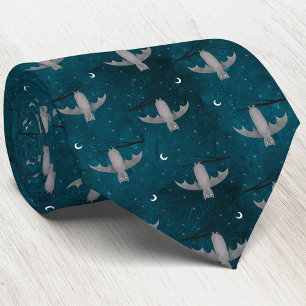 Cute Vampire Bat Green Tie