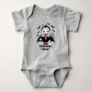 Cute Vampire Boy Halloween Vector Art Baby Bodysuit