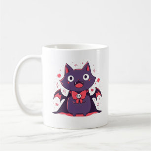 Cute Vampire Cat Coffee Mug