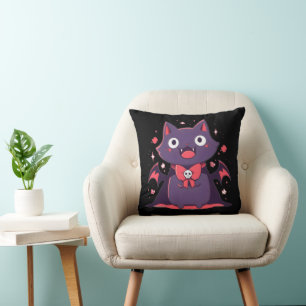 Cute Vampire Cat Cushion