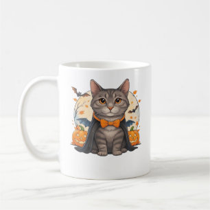 Cute Vampire Cat Halloween T-shirt  Spooky Kitten  Coffee Mug