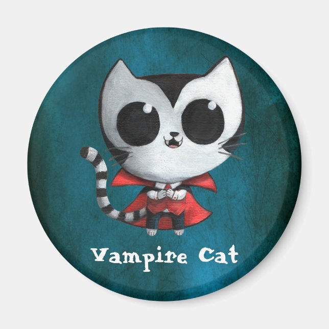 Cute Vampire Cat Magnet (Front)