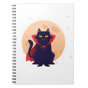 Cute Vampire Cat Notebook