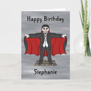 Cute Vampire/Dracula Birthday Card