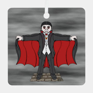 Cute Vampire/Dracula Metal Tree Decoration
