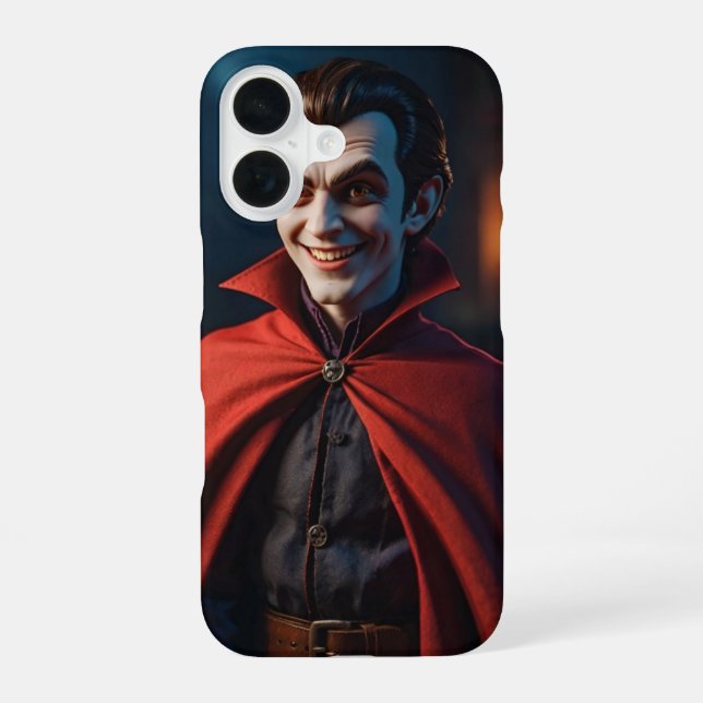 Cute Vampire Halloween iPhone 16 Case (Back)