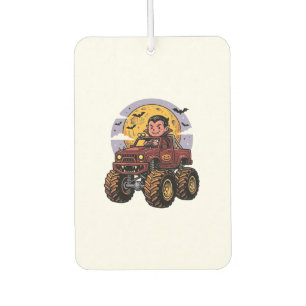 Cute Vampire Monster Truck Halloween Shirt Design_ Car Air Freshener