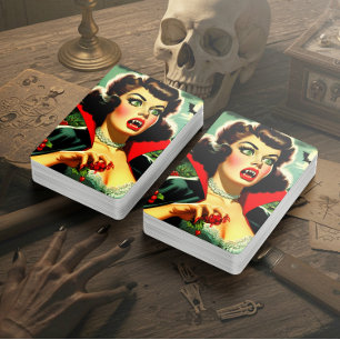 Cute Vampire Pin-up Playing Cards