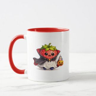 Cute Vampire Strawberry Halloween Mug