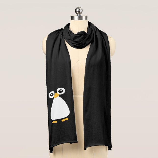 Cute Vector Penguin Scarf (Front)