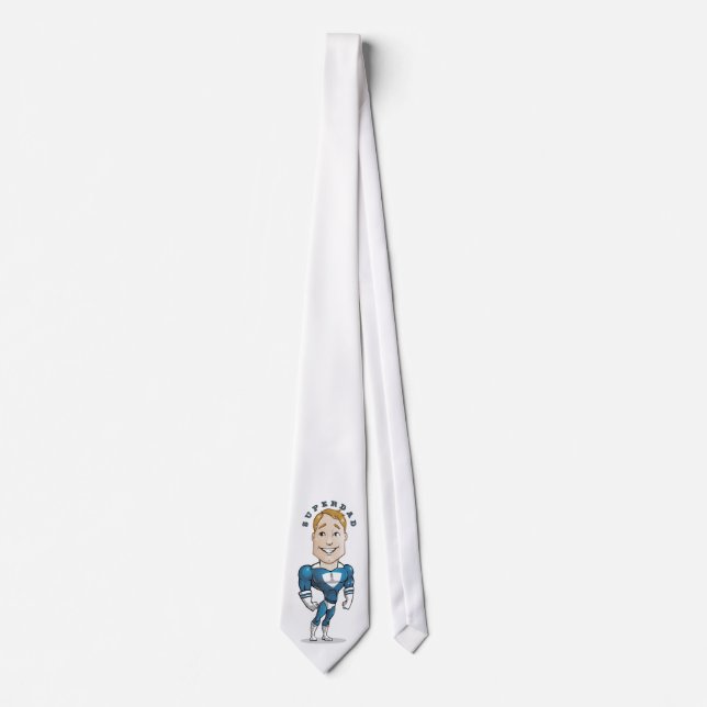 Cute Vector Super Dad Tie (Front)