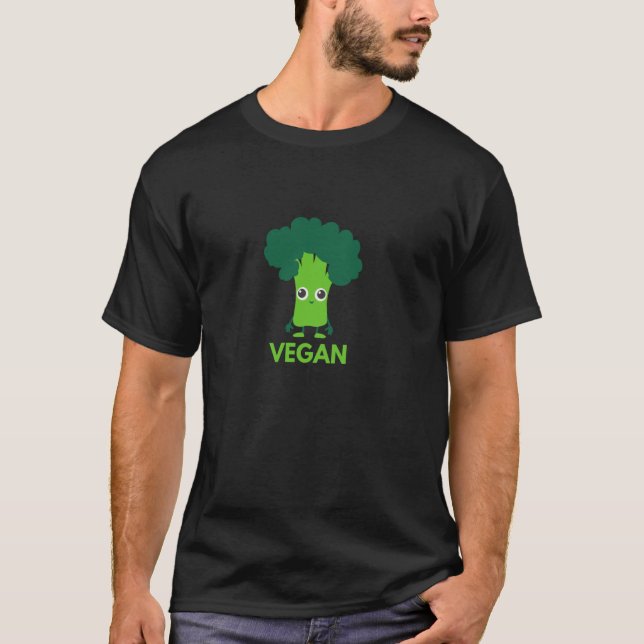Cute Vegan Broccoli T-Shirt (Front)
