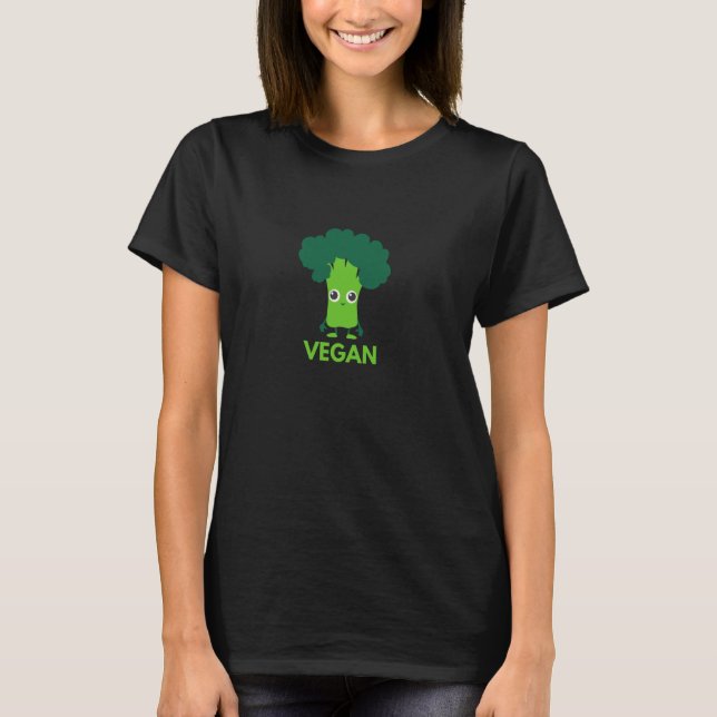 Cute Vegan Broccoli T-Shirt (Front)