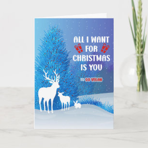 Cute Vegan Christmas Card