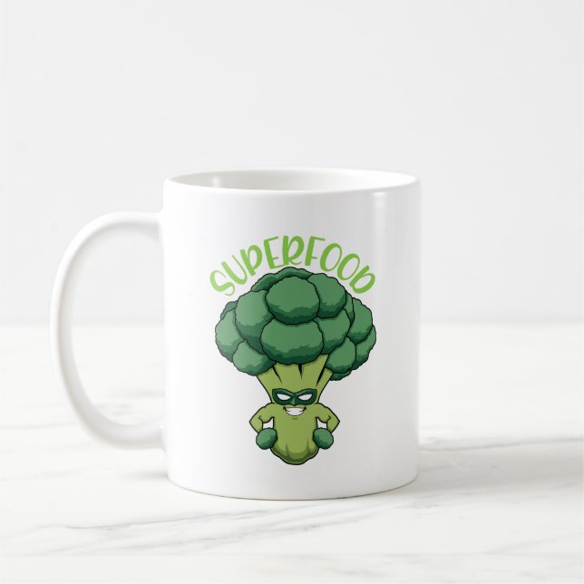 Cute Vegan Healthy Superfood Funny Quote Coffee Mu Mug (Left)