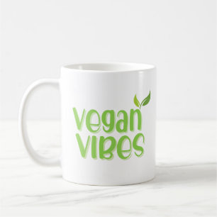 Cute Vegan Vibes Funny Quote Coffee Mug
