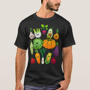 Cute Vegetable Art Men Women Healthy Veggie Vegan  T-Shirt