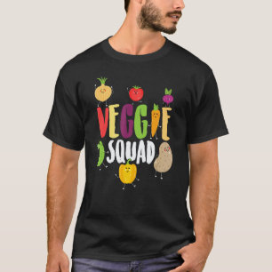 Cute Vegetable Men Women Healthy Veggie Squad Vega T-Shirt