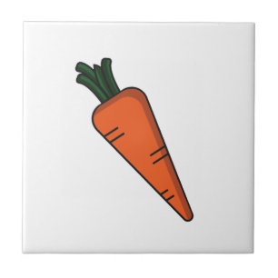 Cute vegetables carrot  pattern  ceramic tile