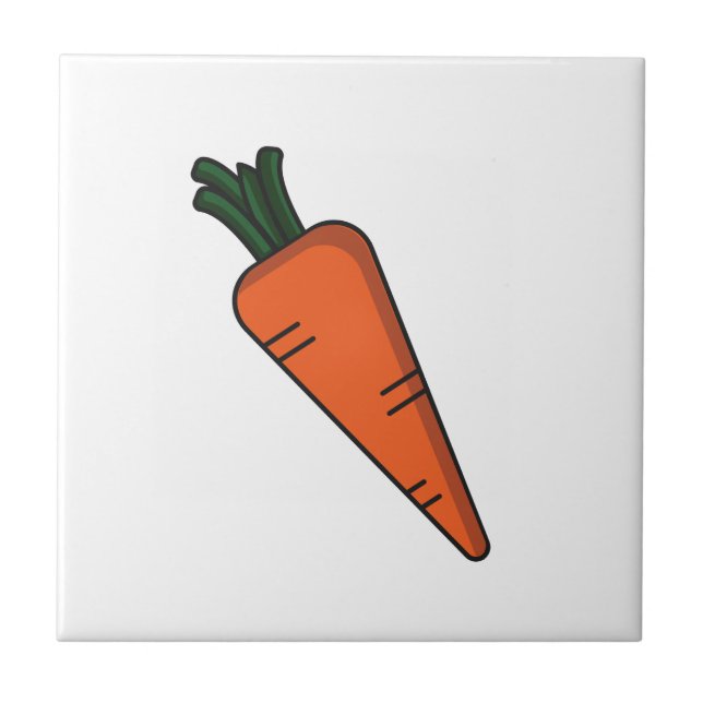 Cute vegetables carrot  pattern  ceramic tile (Front)