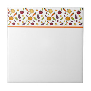 Cute vegetables pattern ceramic tile