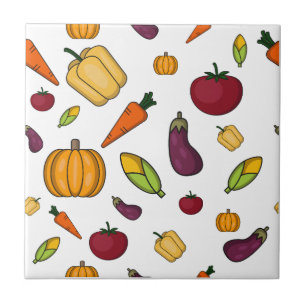 Cute vegetables pattern  ceramic tile