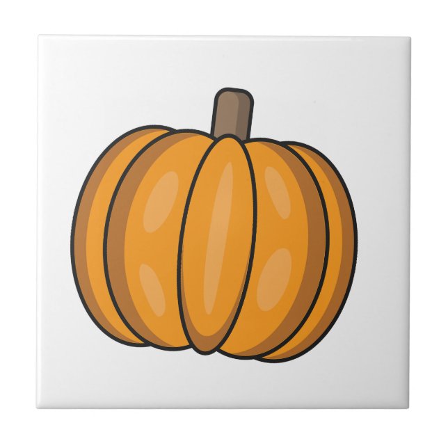 Cute vegetables pumpkin  pattern  ceramic tile (Front)
