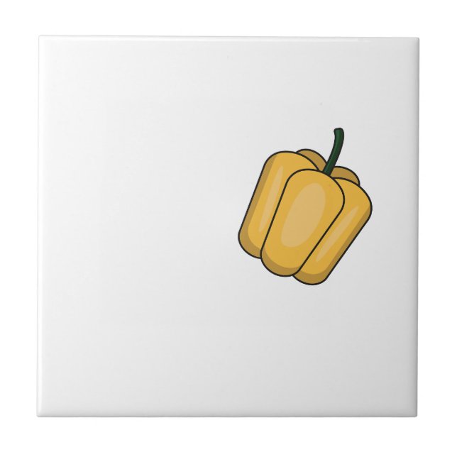 Cute vegetables sweet pepper  pattern  ceramic tile (Front)