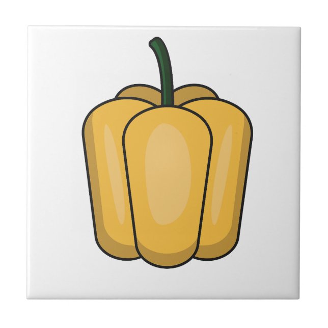 Cute vegetables sweet pepper  pattern  ceramic tile (Front)