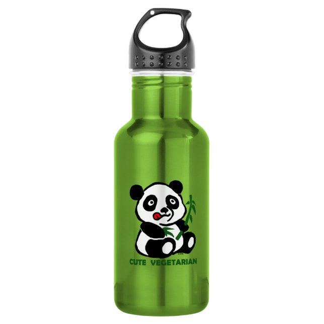 cute vegetarian 532 ml water bottle (Front)