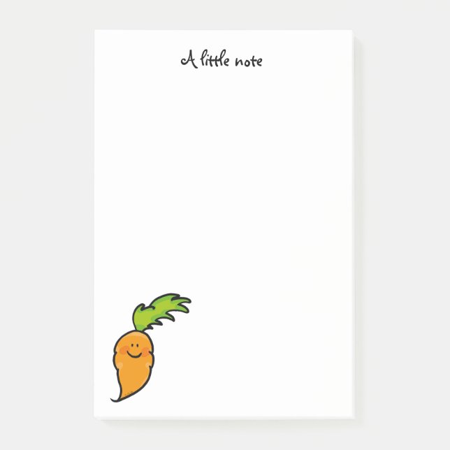 cute veggie carrot post-it notes (Front)