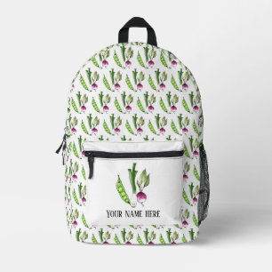cute veggies (name) printed backpack