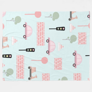 Cute Vehicles Pattern Kids Blanket