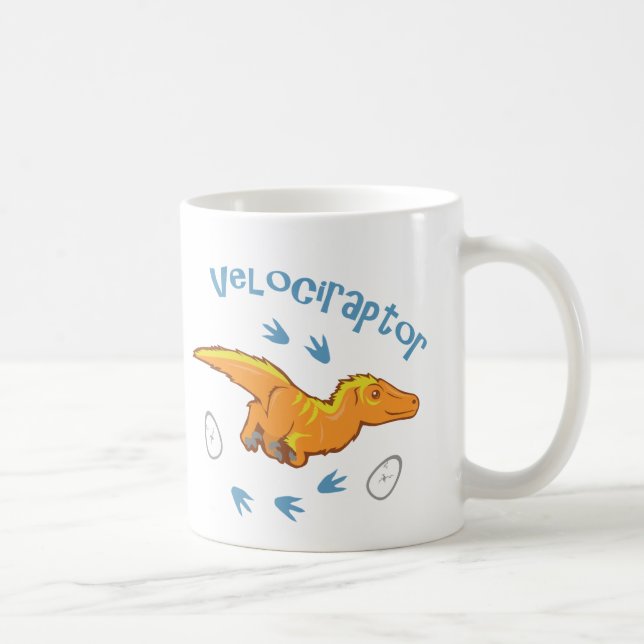Cute Velociraptor Coffee Mug (Right)