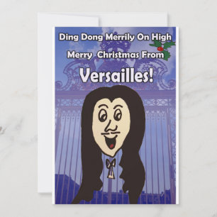 Cute Versailles Cartoon Christmas Card