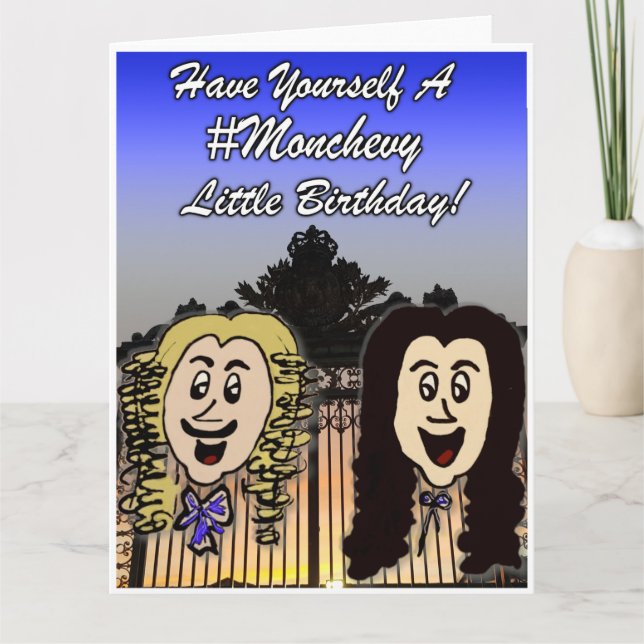 Cute Versailles Cartoon Happy Birthday Card (Front)