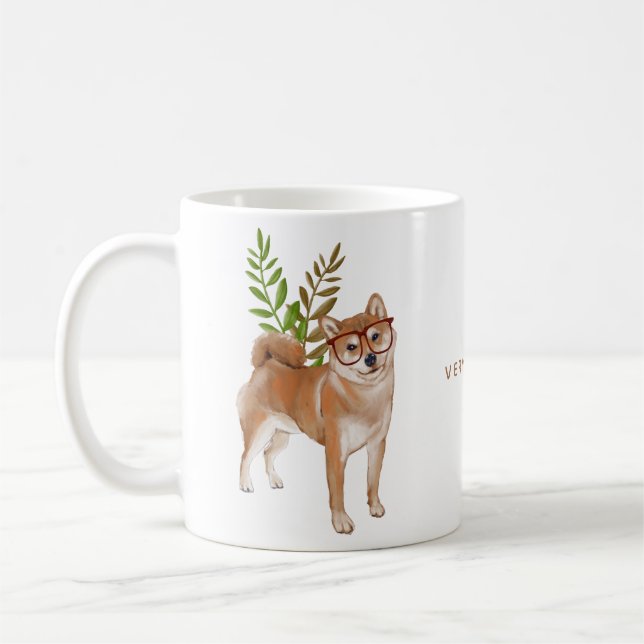 Cute Very Genius Cute Dogecoin Meme Mug (Left)
