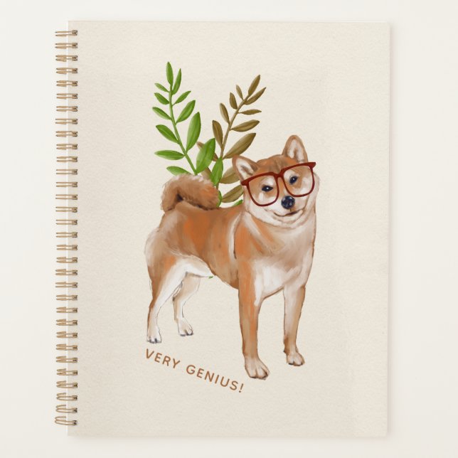 Cute Very Genius Doge Meme Planner (Front)