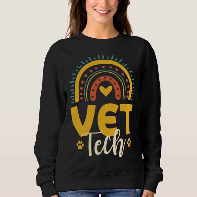 Cute Vet Tech Outfit Veterinarian Animal Nurse Sweatshirt (Front)