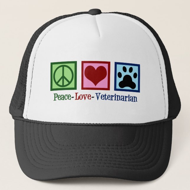 Cute Veterinarian Trucker Hat (Front)