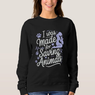 Cute Veterinarian Vet Tech Veterinary Animal Rescu Sweatshirt