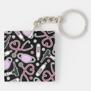 Cute Veterinarian / Veterinary Technician Love Key Ring