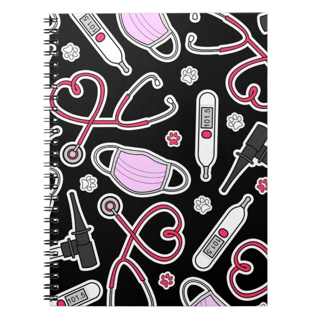 Cute Veterinarian / Veterinary Technician Love Notebook (Front)