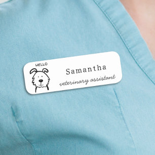 Cute Veterinary Assistant Name Tag