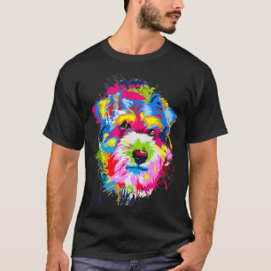 Cute Vibrant Schnauzer WOW T-Shirt