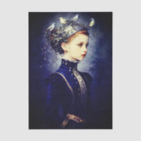 Cute Victorian Girl, Ivy & Birds FF6R Decoupage