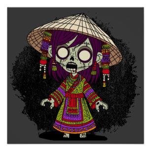 Cute Vietnamese Zombie Poster