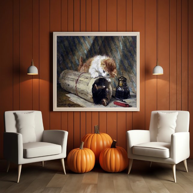 Cute Vintage ( 1886 ) Two Kittens Poster (Creator Uploaded)